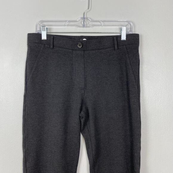 Betabrand Pants Straight Leg Comfort Charcoal Gray Yoga Trouser Large Petite - Picture 3 of 11